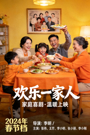 家庭喜剧电影欢乐一家人海报